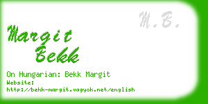 margit bekk business card